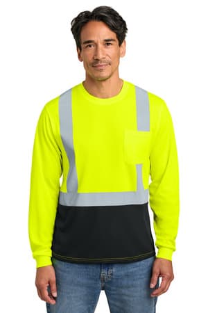 CornerStone ANSI 107 Class 2 Long Sleeve Mesh Blocked Tee CS207